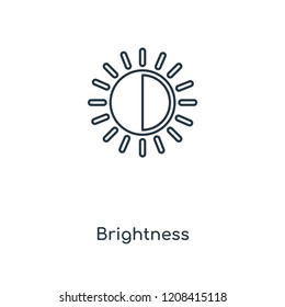 Brightness concept line icon. Linear Brightness concept outline symbol design. This simple element illustration can be used for web and mobile UI/UX.