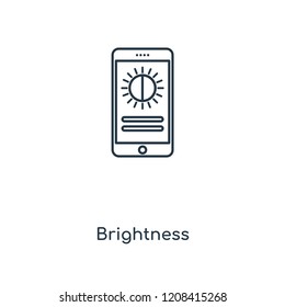Brightness concept line icon. Linear Brightness concept outline symbol design. This simple element illustration can be used for web and mobile UI/UX.