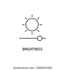 Brightness concept line icon. Simple element illustration.Brightness concept outline symbol design.