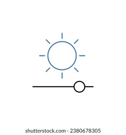 Brightness concept line icon. Simple element illustration.Brightness concept outline symbol design.