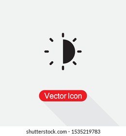 Brightness Contrast Icon Vector Illustration Eps10