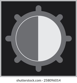 brightness and contrast icon, vector illustration. Flat design style