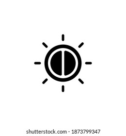 Icono de contraste de brillo en vector. Logotipo