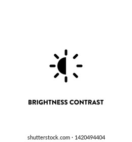 brightness contrast icon vector. brightness contrast sign on white background. brightness contrast icon for web and app