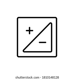 brightness contrast line icon vector symbol