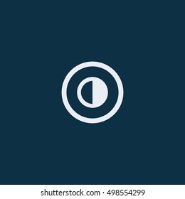 Brightness and contrast vector icon.