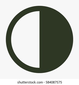 Brightness and contrast vector icon.