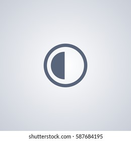Brightness and contrast vector icon