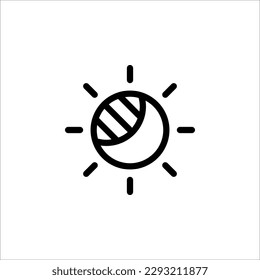 brightness contrast vector icon. Signs and symbols can be used for web, logo, mobile app, UI, UX. vector illustration