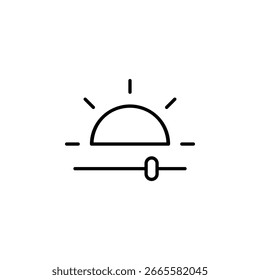 Ícone de controle de brilho para interface móvel