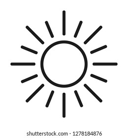 Brightness control icon. Vector illustration.