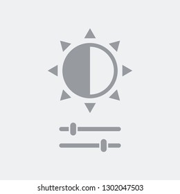 Brightness control settings - Flat and isolated vector eps illustration icon with minimal and modern design