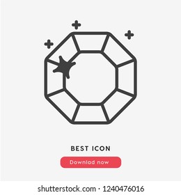 Brightness Diamond icon vector