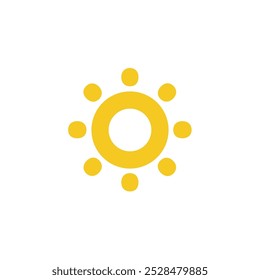 Brightness dimness bright dim button symbol vector yellow