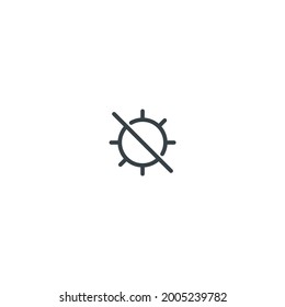 Brightness Disabled - Vector Icon Pictogram