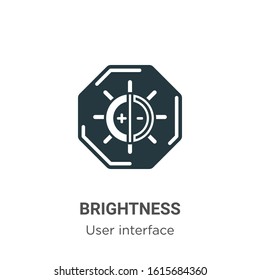 Brightness glyph icon vector on white background. Flat vector brightness icon symbol sign from modern user interface collection for mobile concept and web apps design.