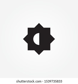 brightness half medium automation line icon design