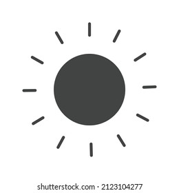 Brightness High icon vector image. Suitable for mobile apps, web apps and print media.