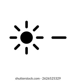 Brightness Icon, Adjust Contrast icon ,vector silhouette. Temperature icon, Screen brightness icon for UI UX website, mobile app, logo. Vector illustration.