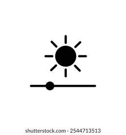 Brightness icon Black and white outline vector