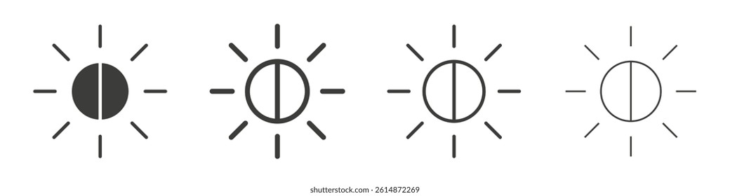 Brightness icon collection for website designs