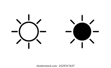 Concepto de icono de brillo. Vector de acciones