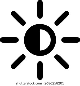 Brightness icon design for templates.