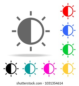 Brightness icon. Elements in multi colored icons for mobile concept and web apps. Icons for website design and development, app development on white background