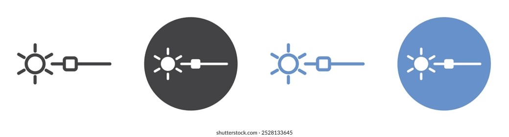 Brightness icon Flat art in black and white isolated