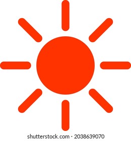 Brightness icon with flat style. Isolated vector brightness icon image, simple style.