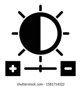 brightness icon glyph vector design