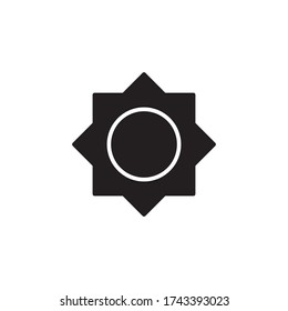 brightness icon glyph vector. isolated on white background