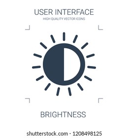 brightness icon. high quality filled brightness icon on white background. from user interface collection flat trendy vector brightness symbol. use for web and mobile
