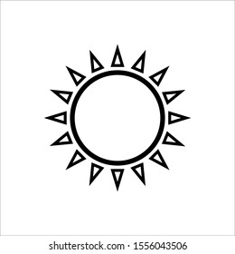 Brightness Icon, Illustration Arrangement Vector Art Illustration. Sun icon with a white background