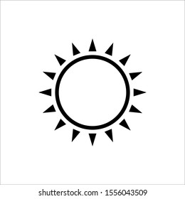 Brightness Icon, Illustration Arrangement Vector Art Illustration. Sun icon with a white background