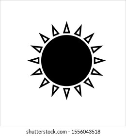 Brightness Icon, Illustration Arrangement Vector Art Illustration. Sun icon with a white background