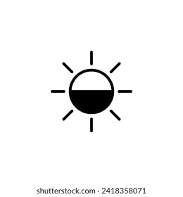 Brightness Icon illustration for    Intensity Setting icon Vector.