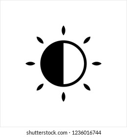 Brightness Icon, Intensity Setting Vector Art Illustration