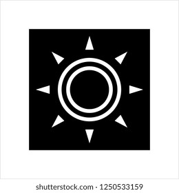 Brightness Icon, Intensity Setting Vector Art Illustration
