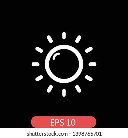 Brightness Icon, Intensity Setting Vector Art Illustration - Vector, EPS 10, Premium.