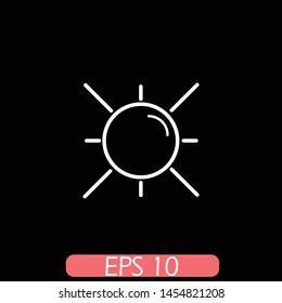Brightness Icon, Intensity Setting Vector Art Illustration - Vector, EPS 10, Premium.