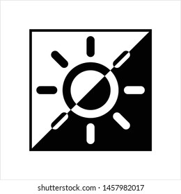 Brightness Icon, Intensity Setting Vector Art Illustration