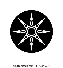 Brightness Icon, Intensity Setting Vector Art Illustration