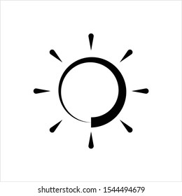 Brightness Icon, Intensity Setting Vector Art Illustration