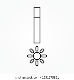 Brightness Icon, Intensity Setting Vector Art Illustration