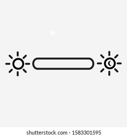 Brightness Icon, Intensity Setting Vector Art Illustration