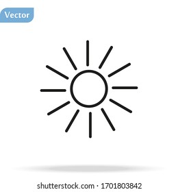 Brightness Icon, Intensity Setting Vector Art Illustration