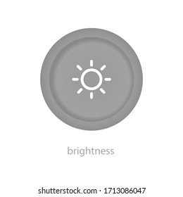 Brightness Icon, Intensity Setting Vector Art Illustration