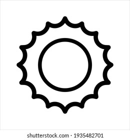 Brightness Icon, Intensity Setting Vector Art Illustration, sun icon. Isolated on white background.