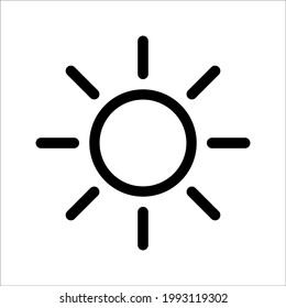 Brightness Icon, Intensity Setting Vector Art Illustration